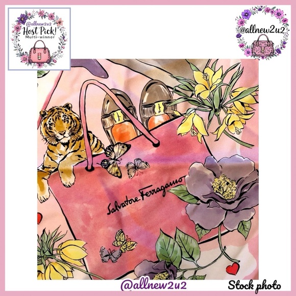 Salvatore Ferragamo Accessories - Salvatore Ferragamo Pink, Purple, Yellow and Green Scarf. Gorgeous!